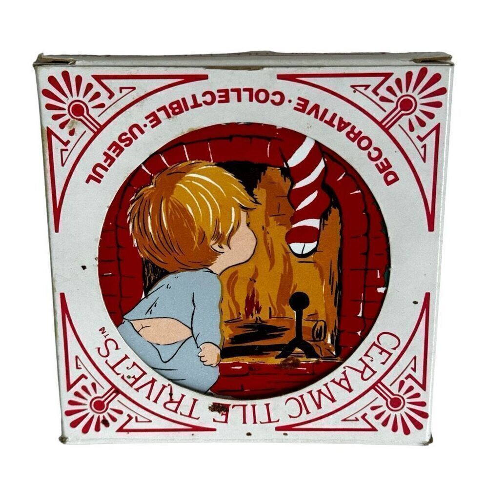 Vintage Christmas Ceramic Trivets